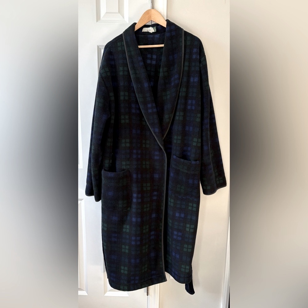 J. Crew Vintage Fleece Scotch Plaid Robe
